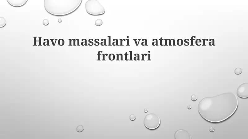 Havomassalarivaatmosferafrontlari