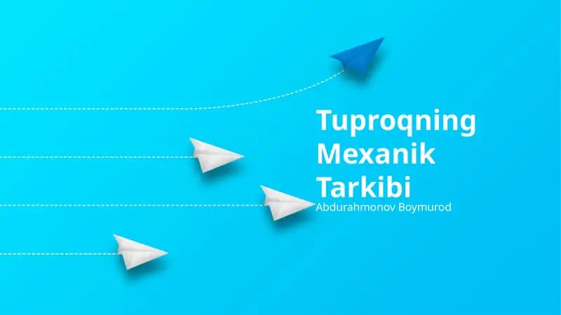 Tuproqning Mexanik Tarkibi