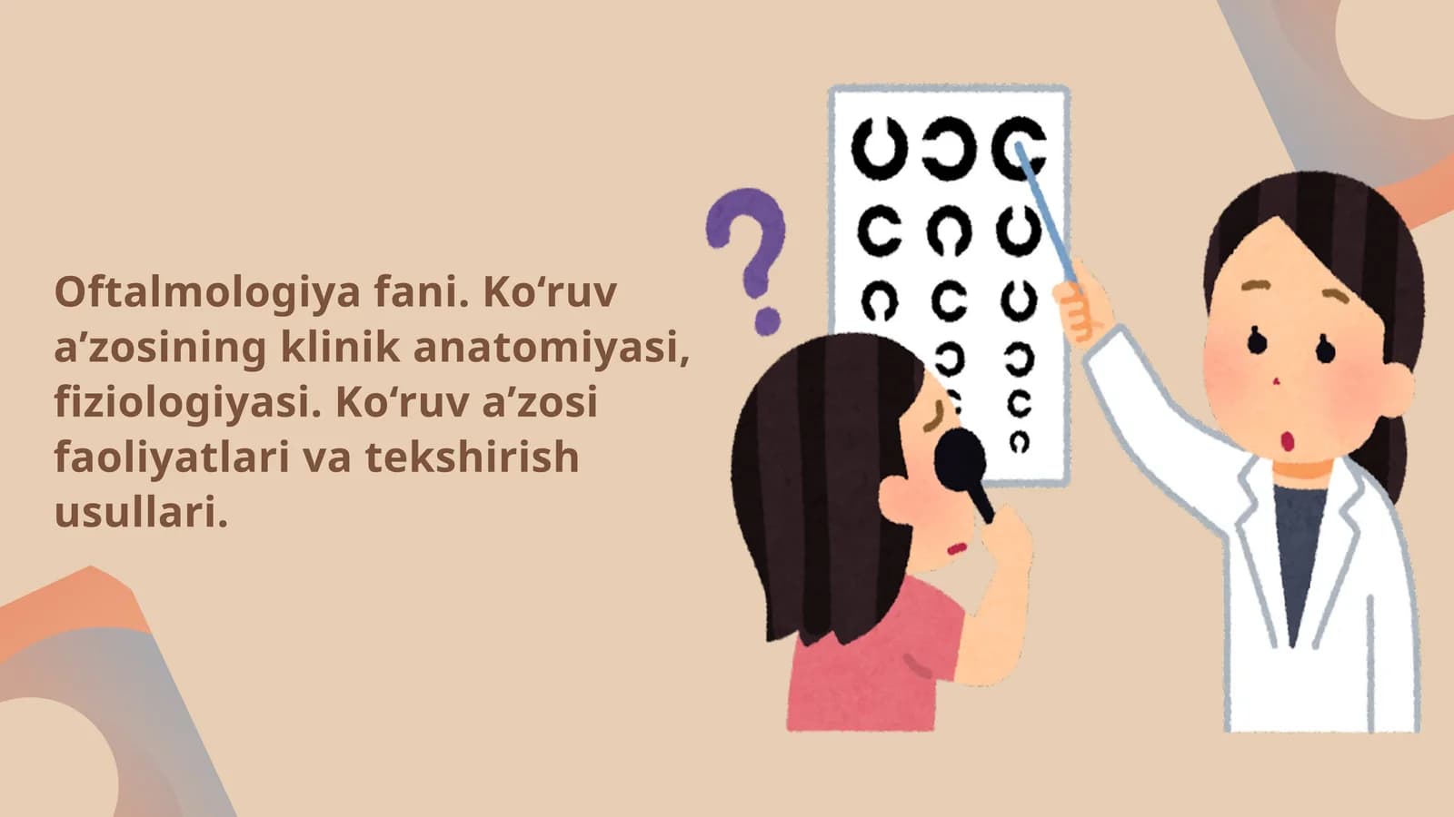 Ko‘ruv a’zosining klinik anatomiyasi