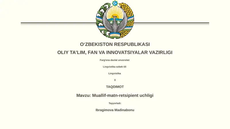 Lingvistika ozbek tili