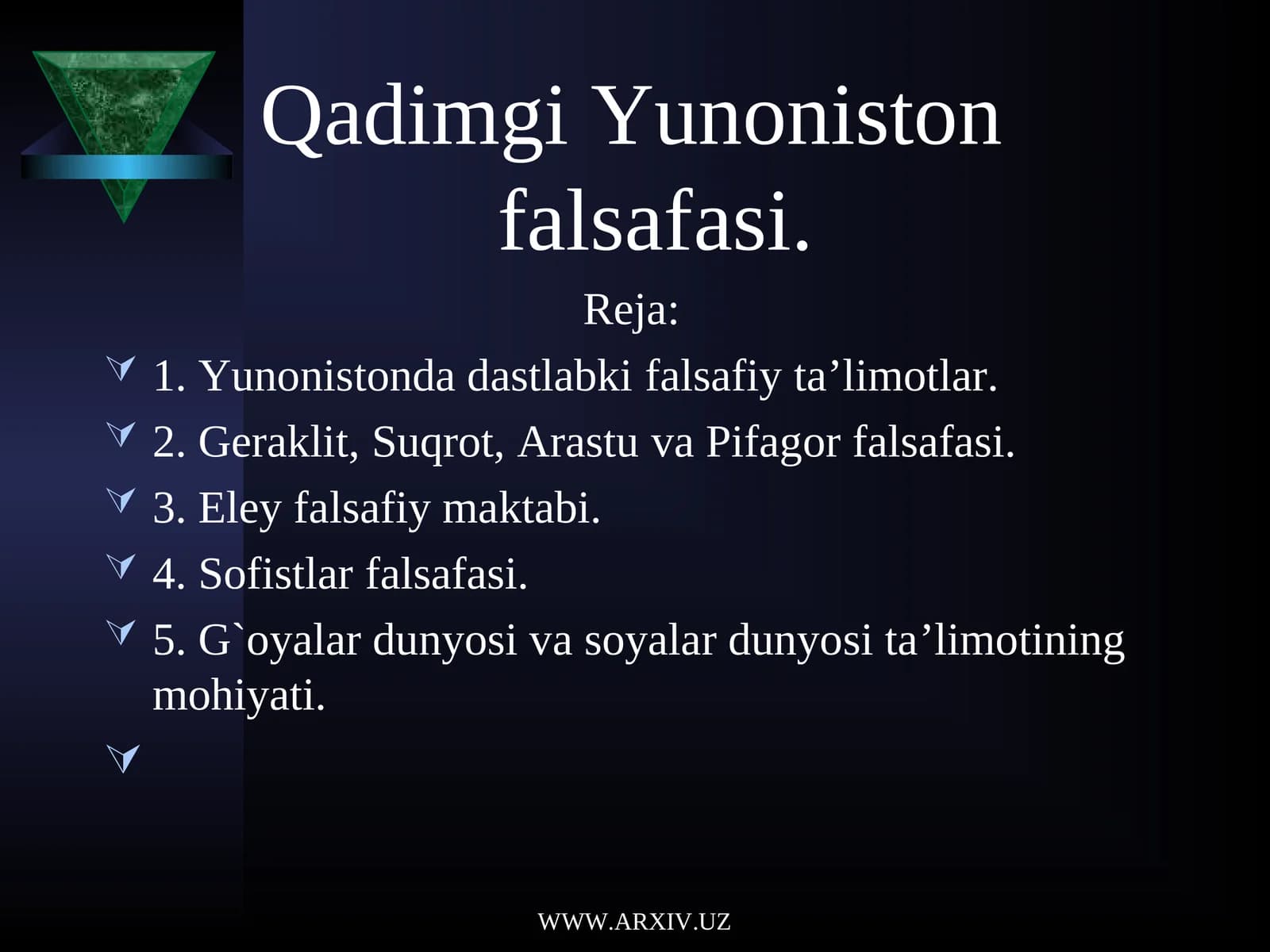Qadimgi Yunoniston falsafasi