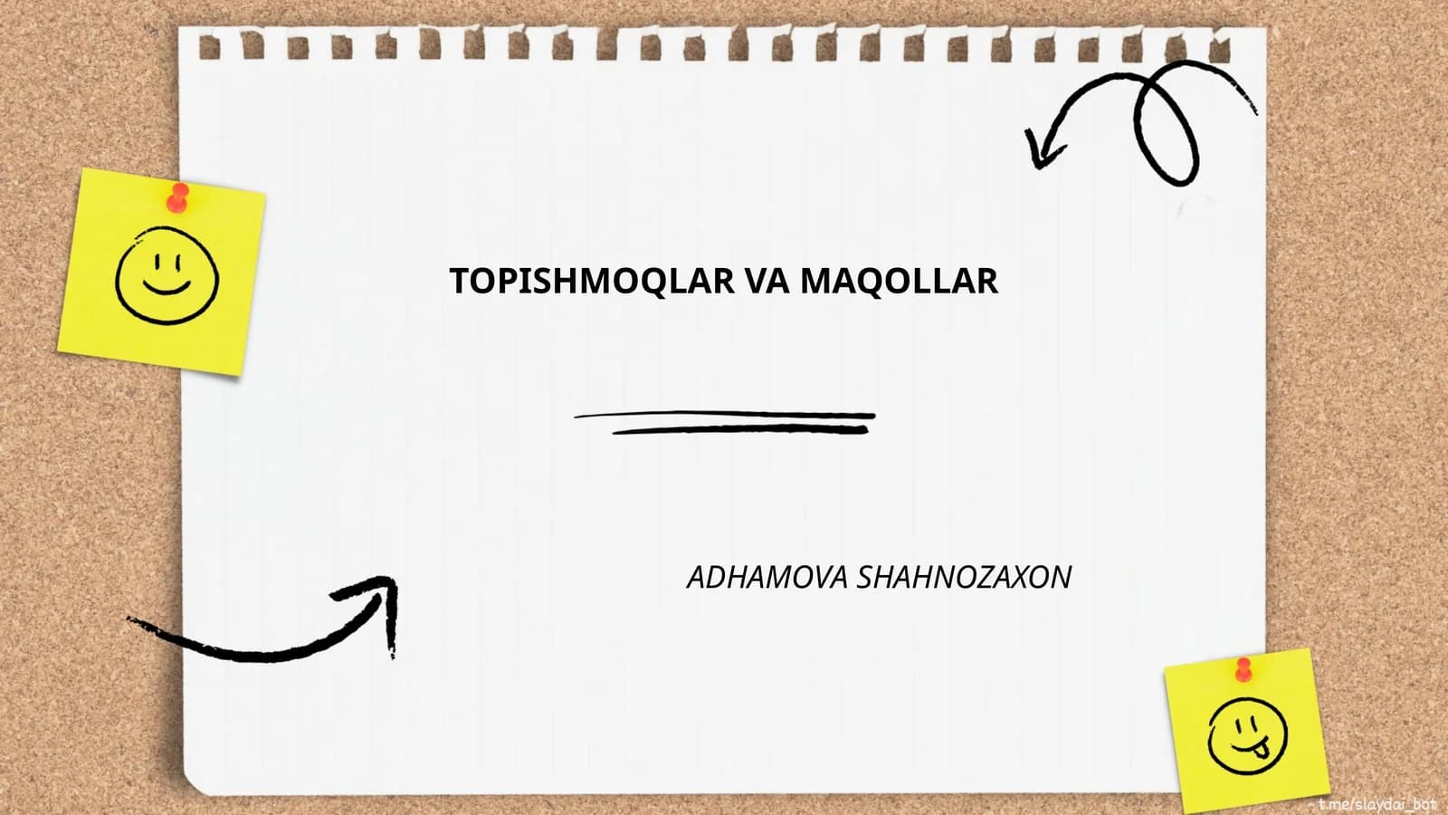 TOPISHMOQLAR VA MAQOLLAR
