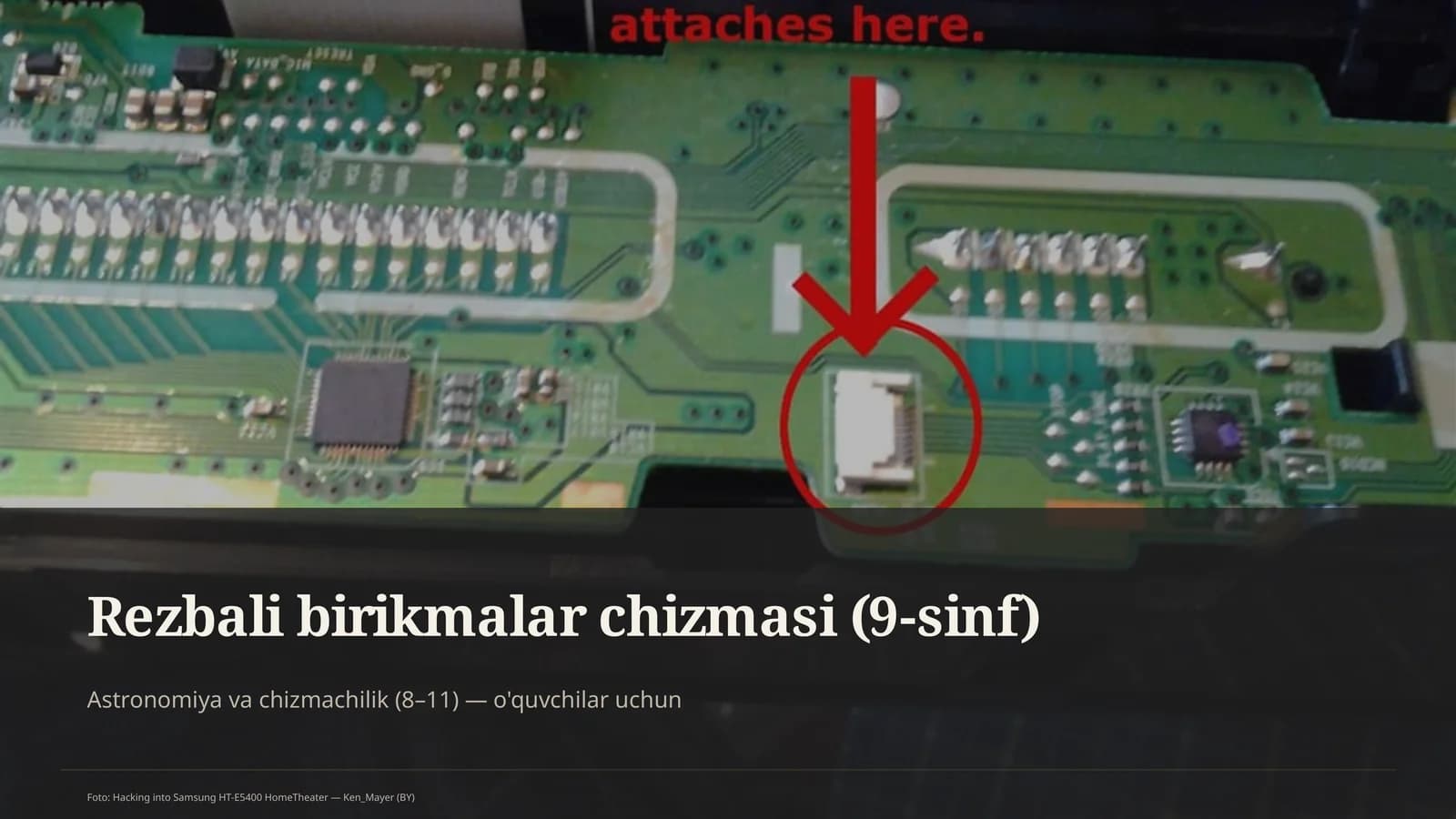 Rezbali birikmalar chizmasi (9-sinf)