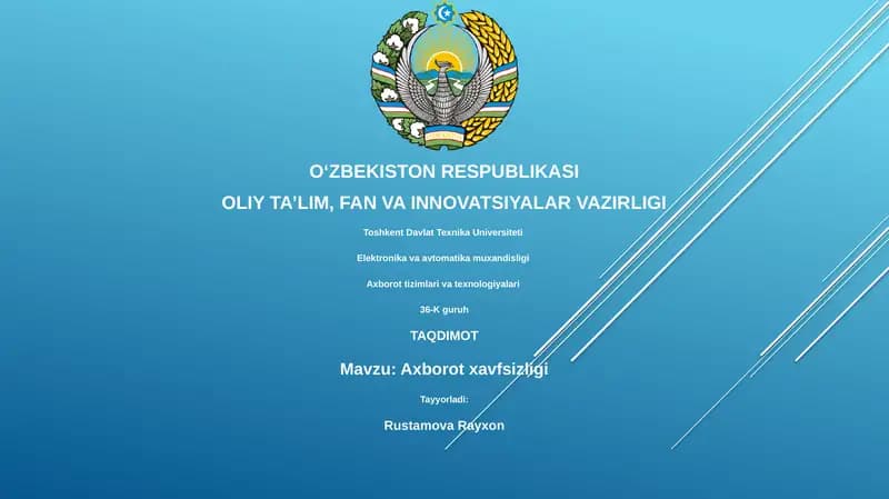Axborot xavfsizligi