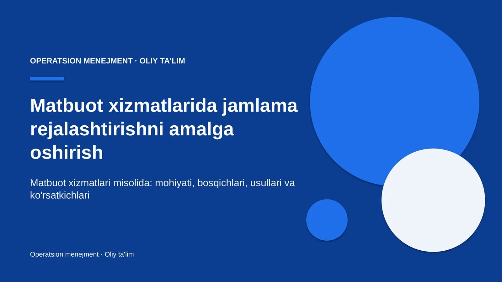 matbuot xizmatlarida jamlama rejalashtirishni amalga oshirish 5566