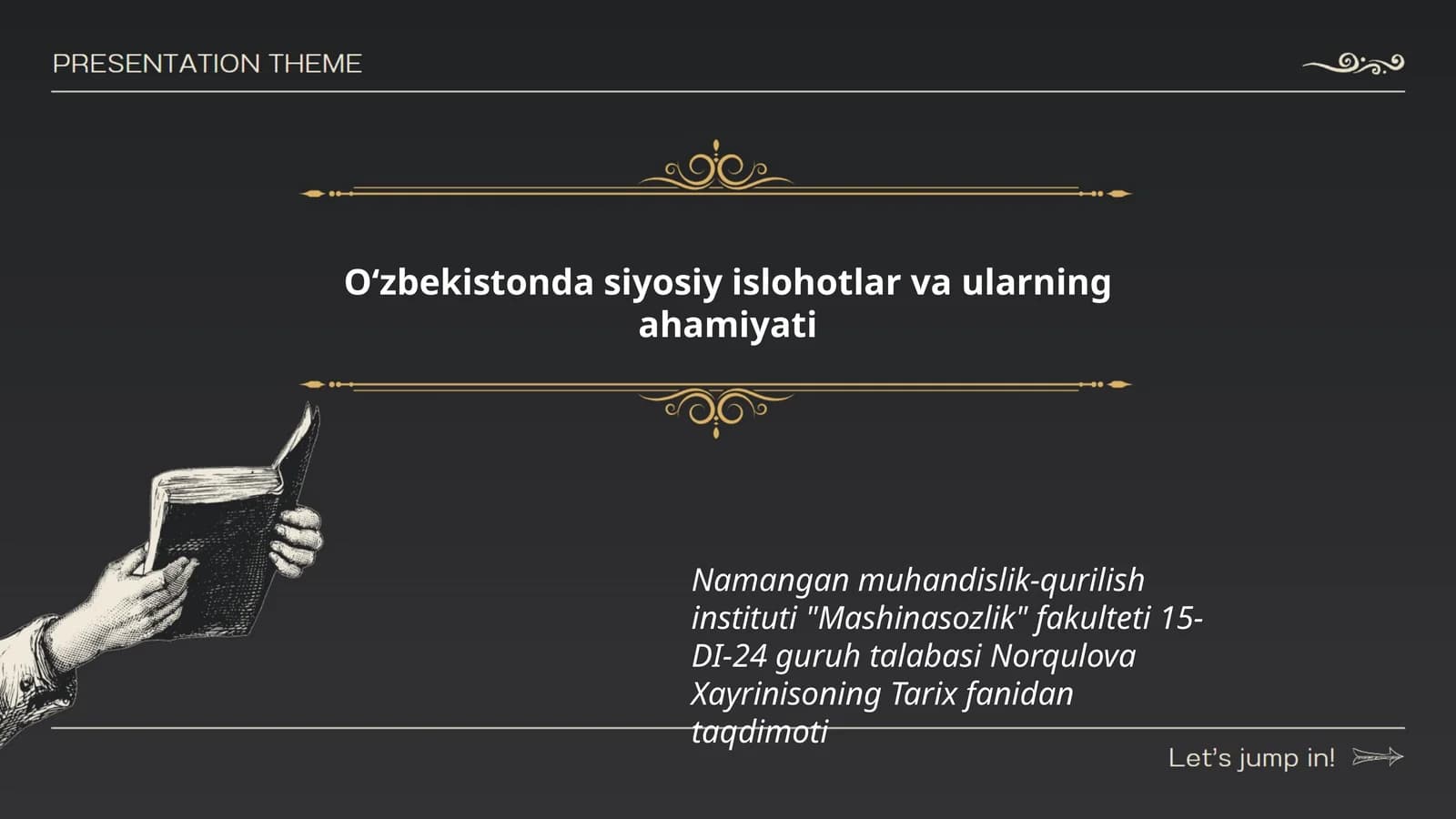 Norqulova Xayrinisoning Tarix fanidan taqdimoti