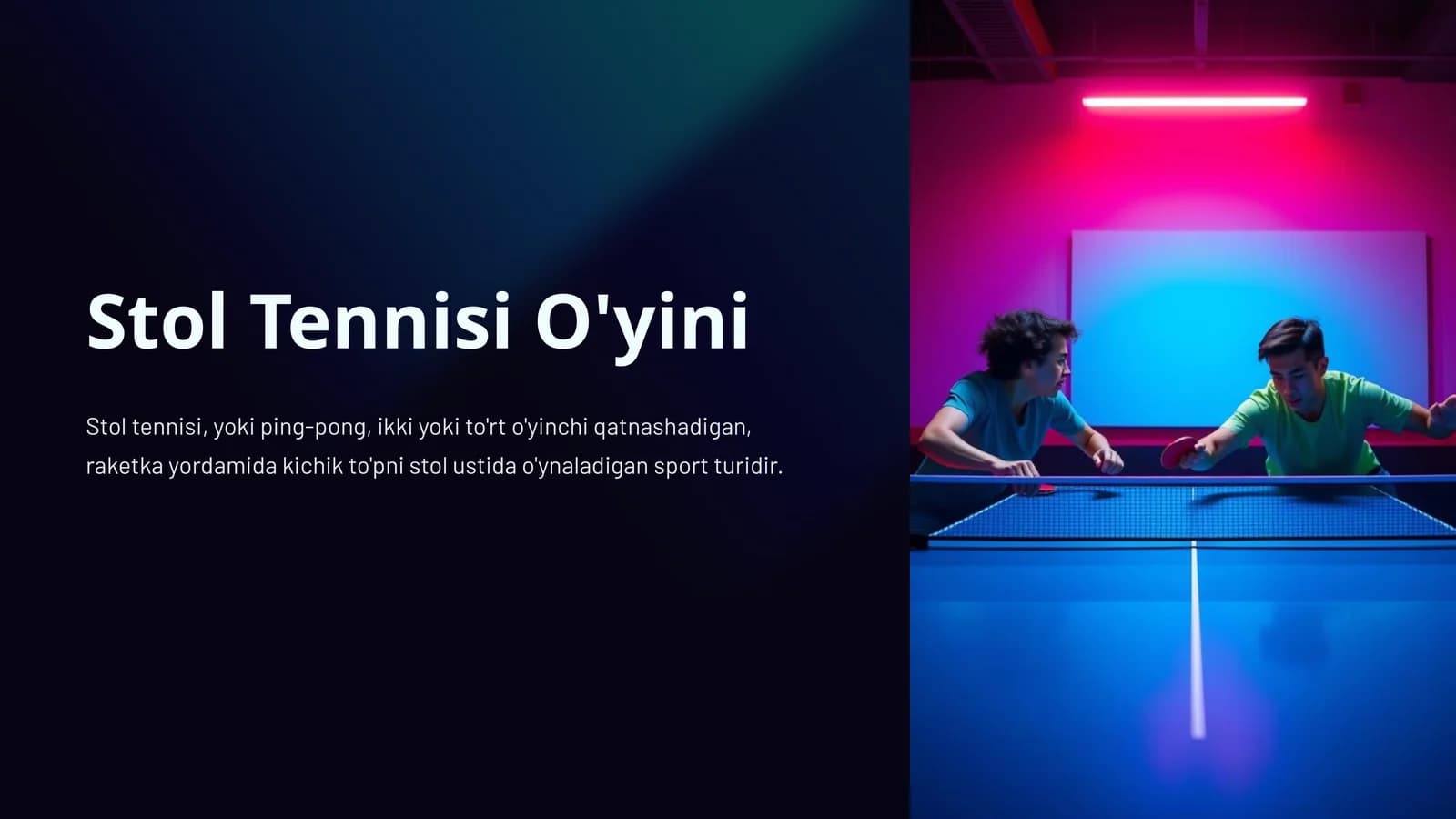 Stol Tennisi O'yini
