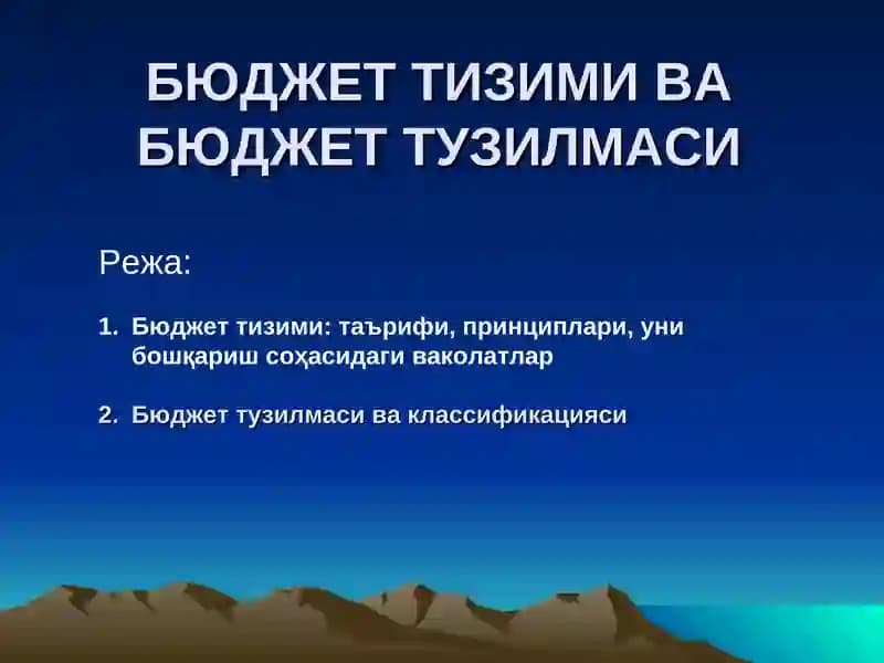 Бюджет тизими