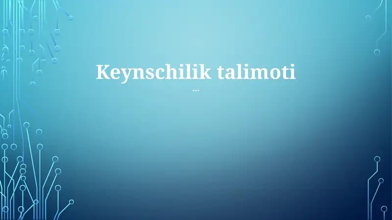 Keynschilik talimoti