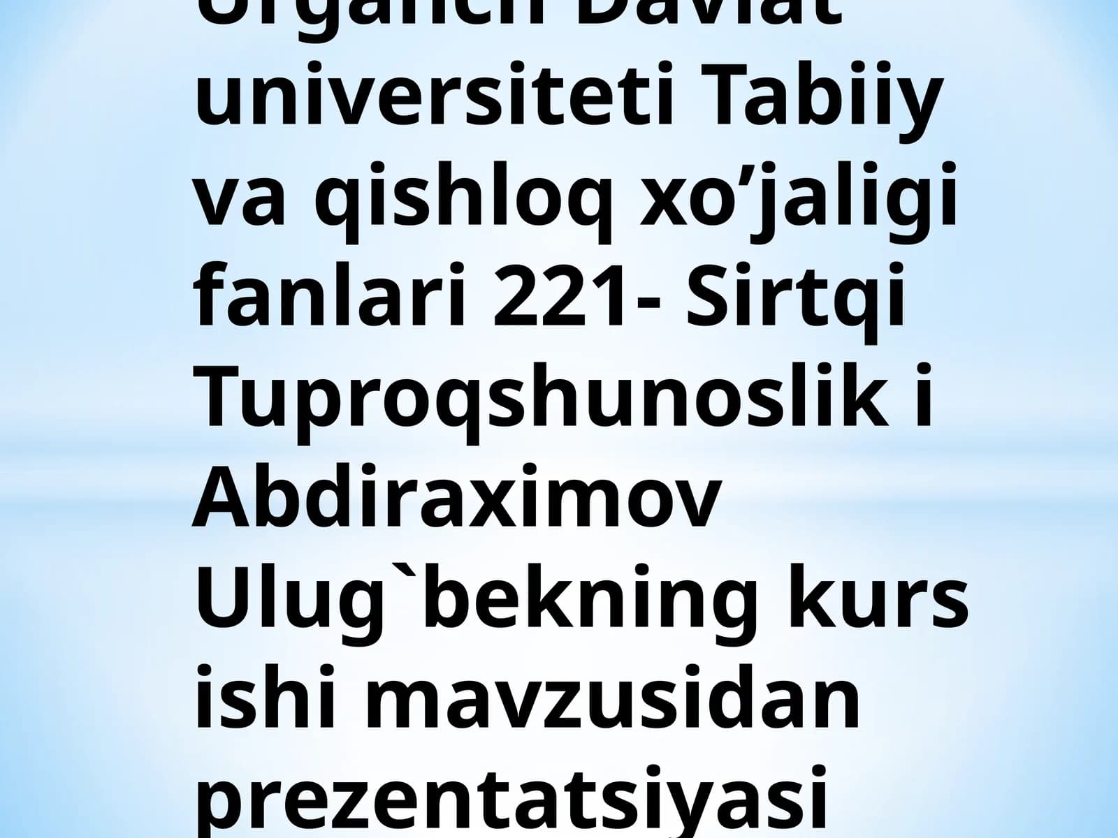 Agrokimyo fanining maqsadi va vazifalari