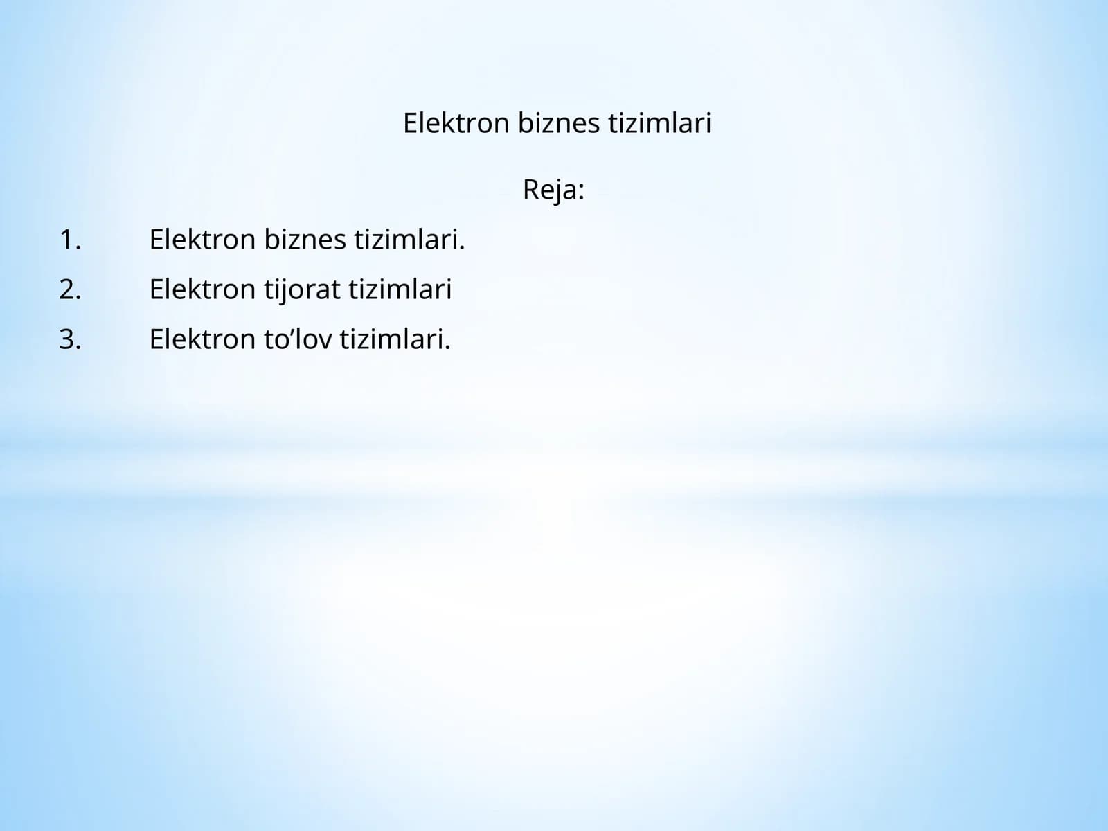 Elektron biznes tizimlari