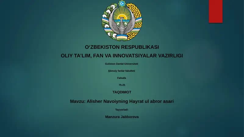 Hayrat ul abror asari