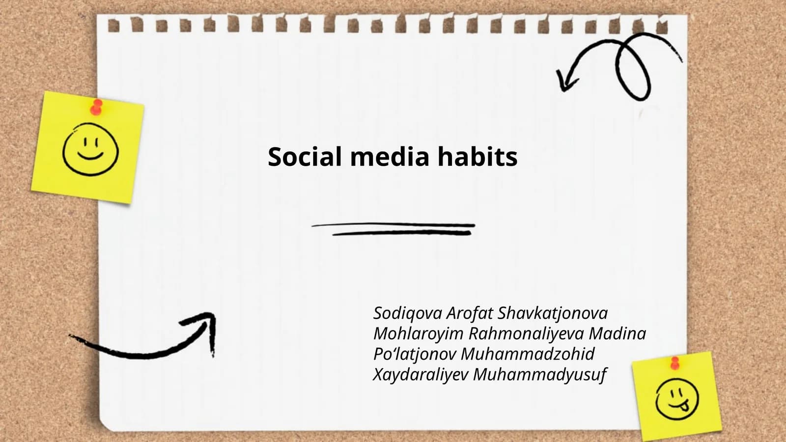 Social media habits