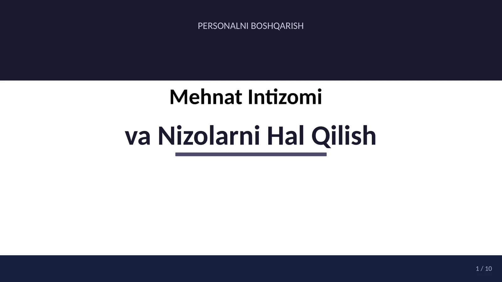 PERSONALNI BOSHQARISH