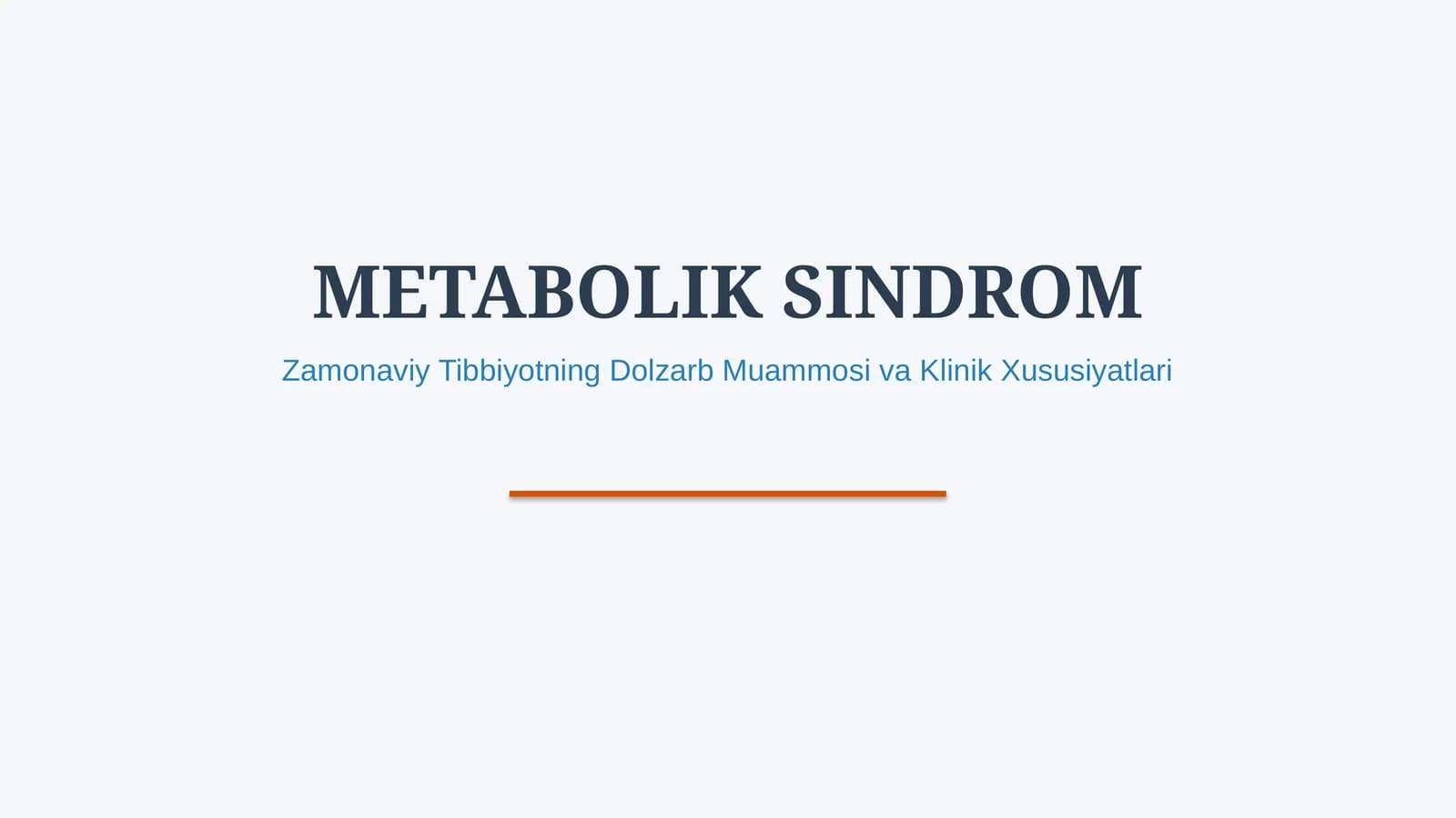 Metabolik sindrom — 15 slaydli tibbiy taqdimot