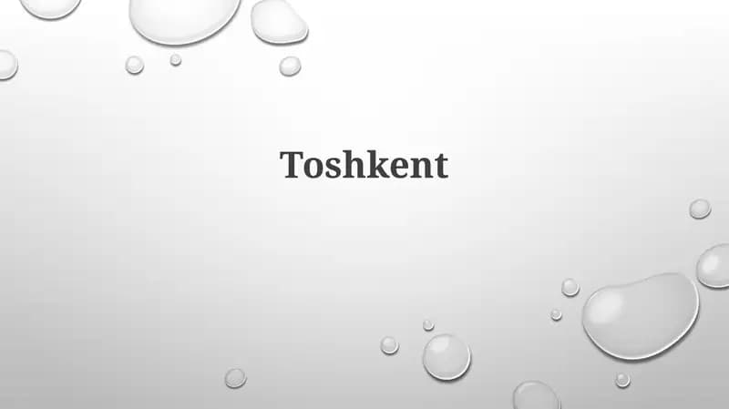 Toshkent: Tarix va Geografiya