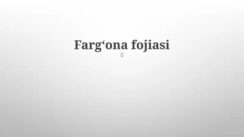 Fargʻona fojiasi