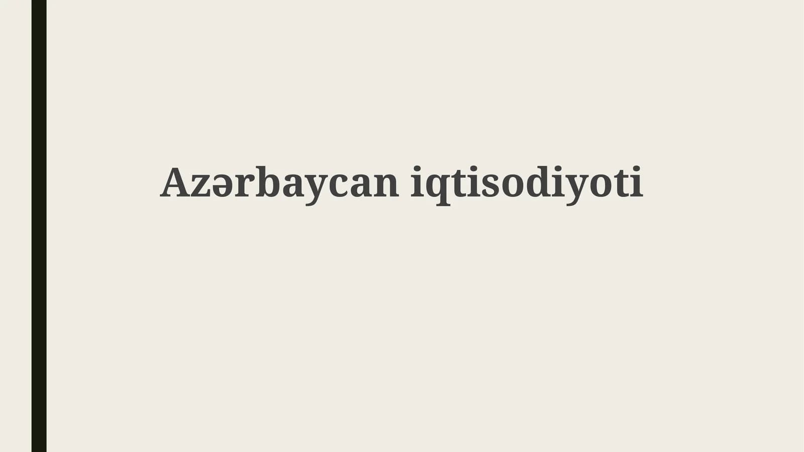 Azərbaycan iqtisodiyoti