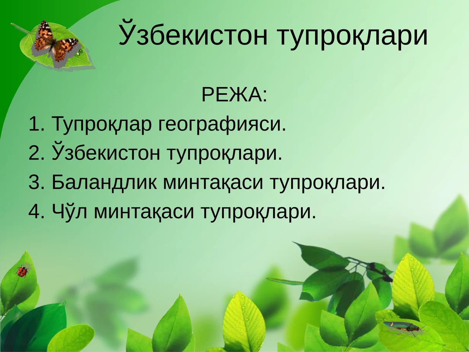 Ўзбекистон тупроқлари