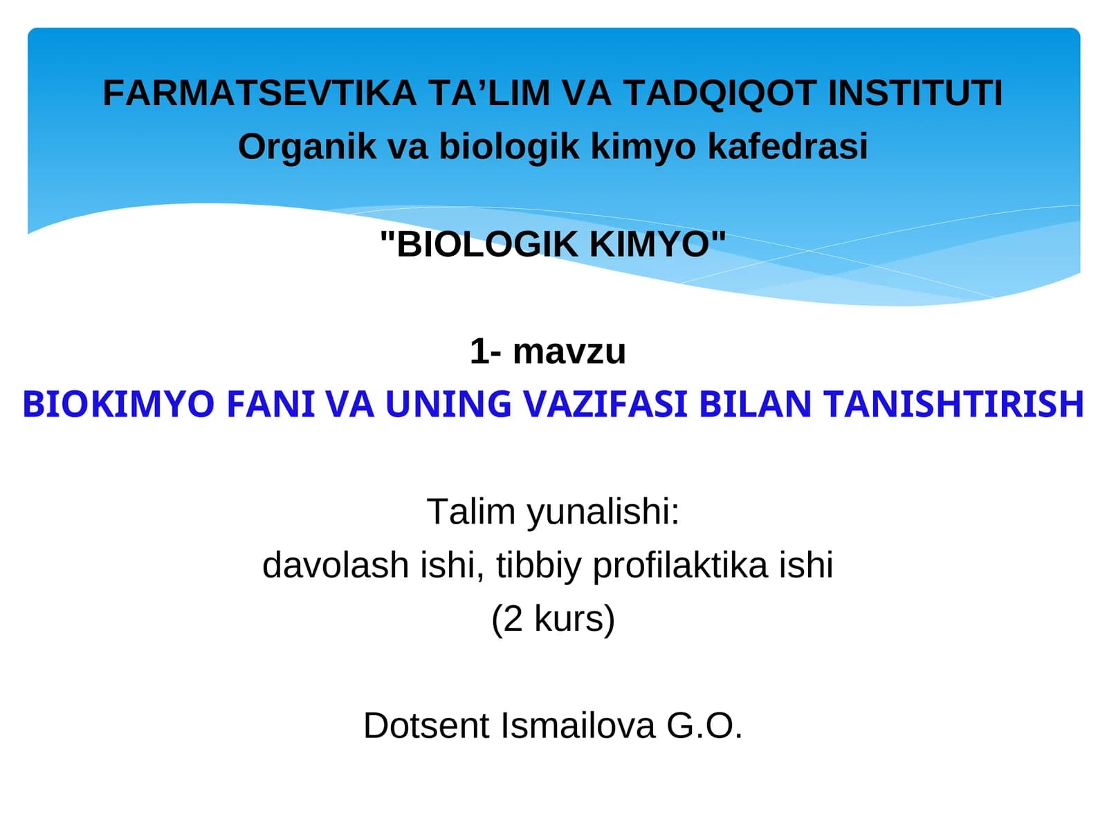 BIOLOGIK KIMYO