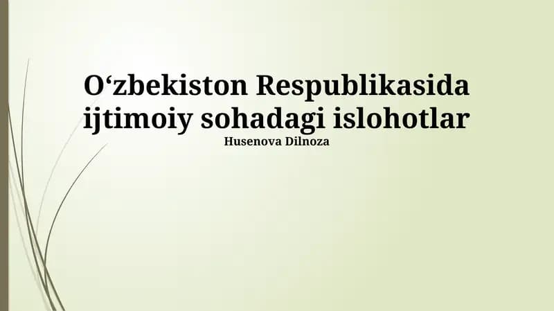 Mehnat munosabatlari va ishsizlik