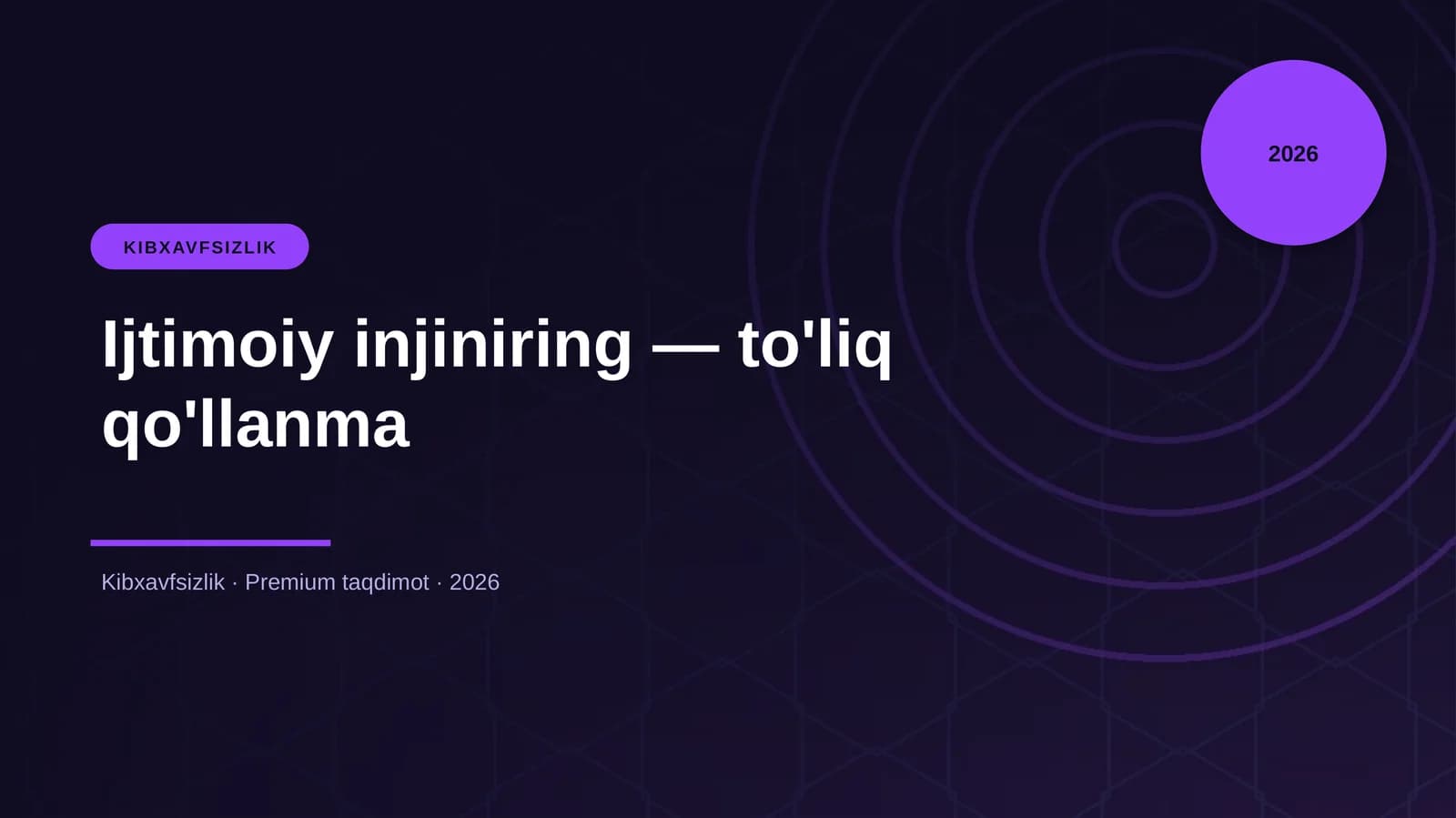 Ijtimoiy injiniring — to'liq qo'llanma