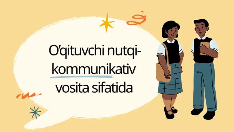 O’qituvchi nutqi- kommunikativ  vosita sifatida