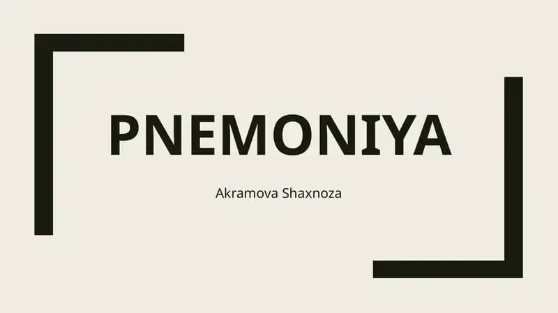 Pnemoniya