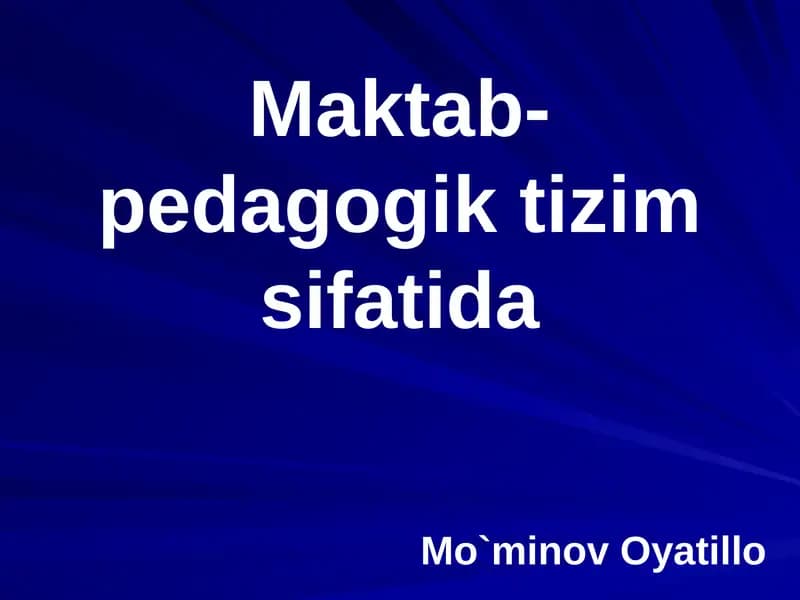 TA’LIM INNOVATSIYASI