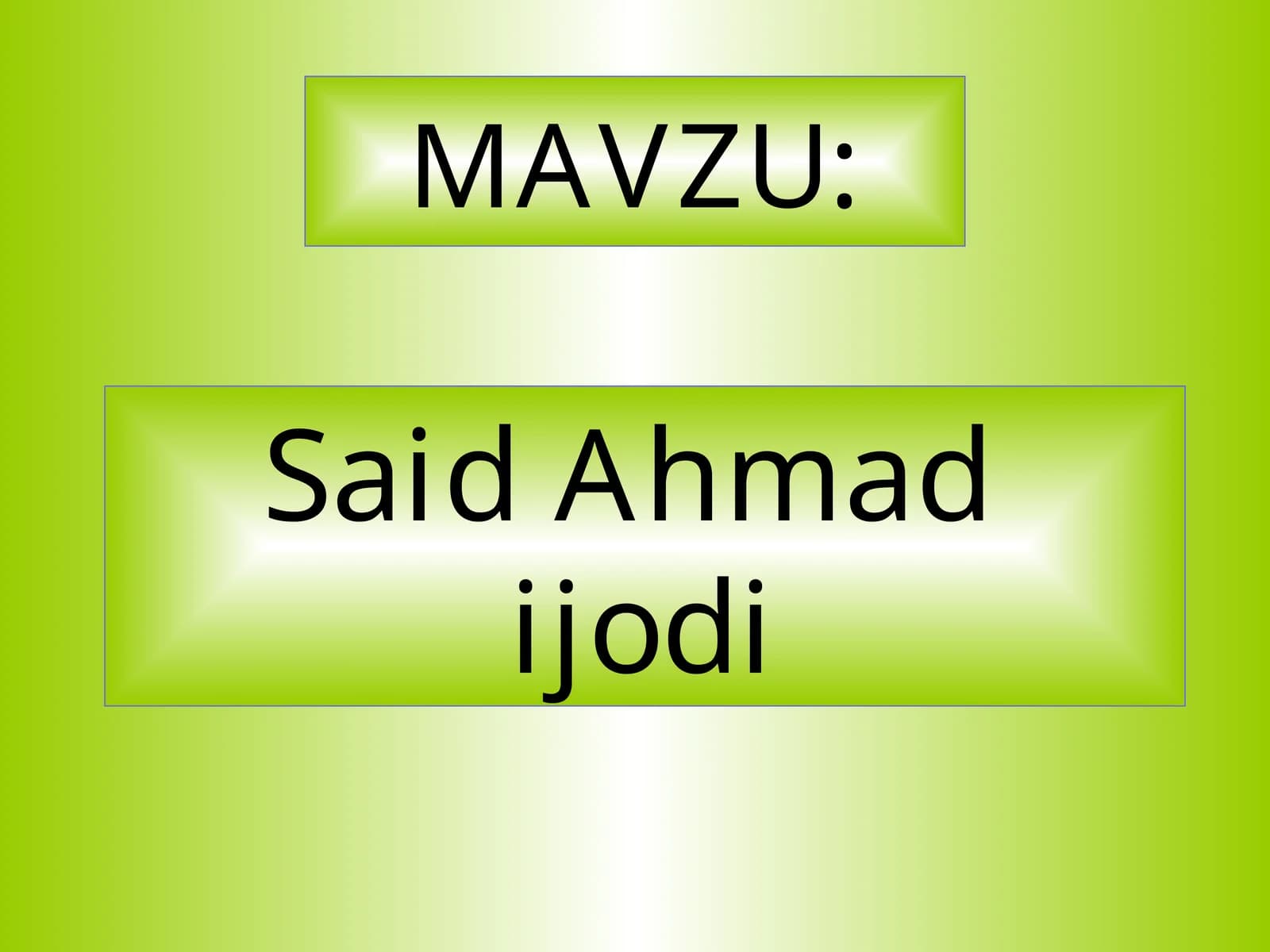 Said Ahmad