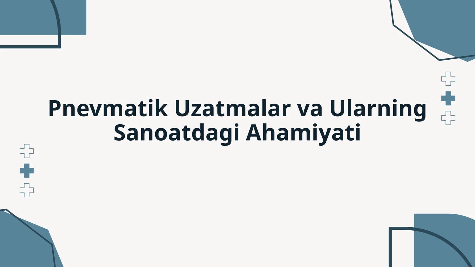 Pnevmatik Uzatmalar va Ularning Sanoatdagi Ahamiyati