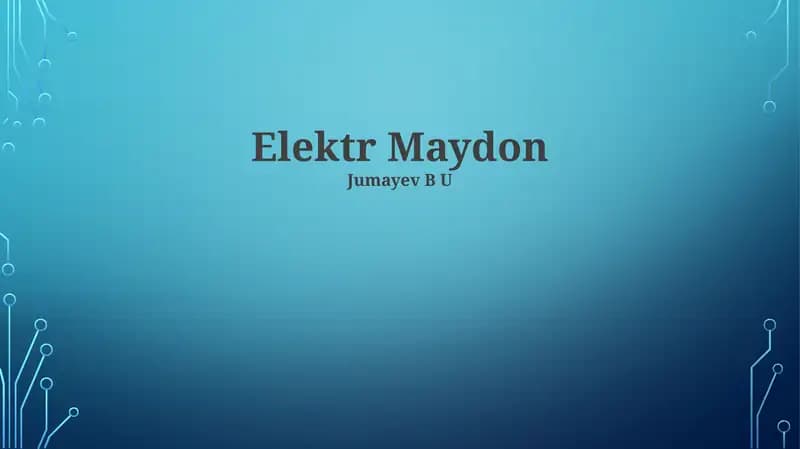Elektr Maydon