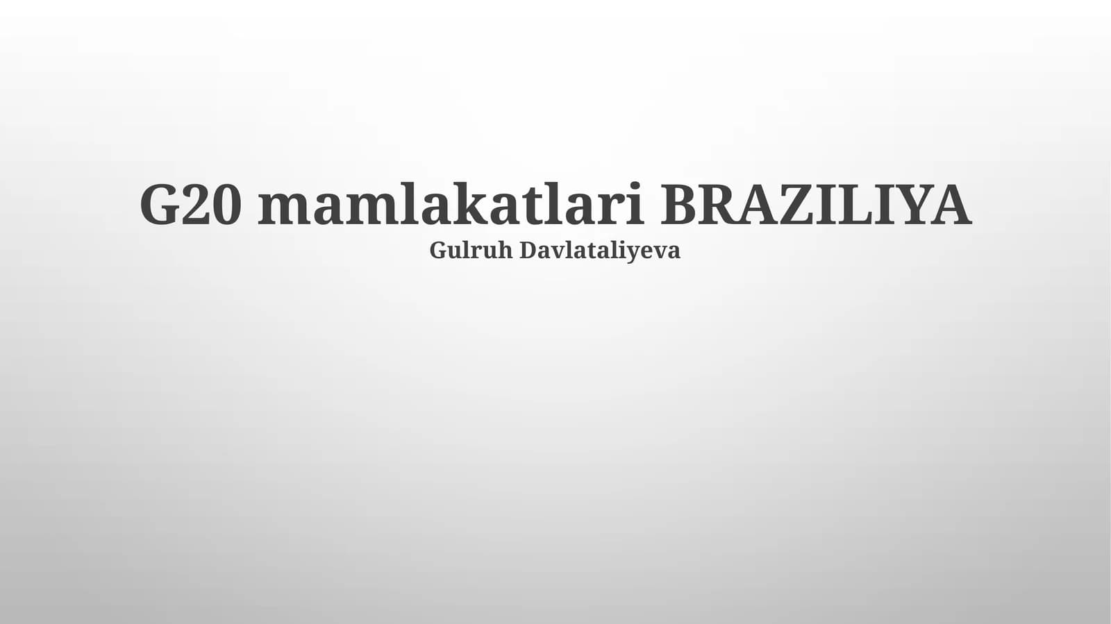 Braziliya va G20