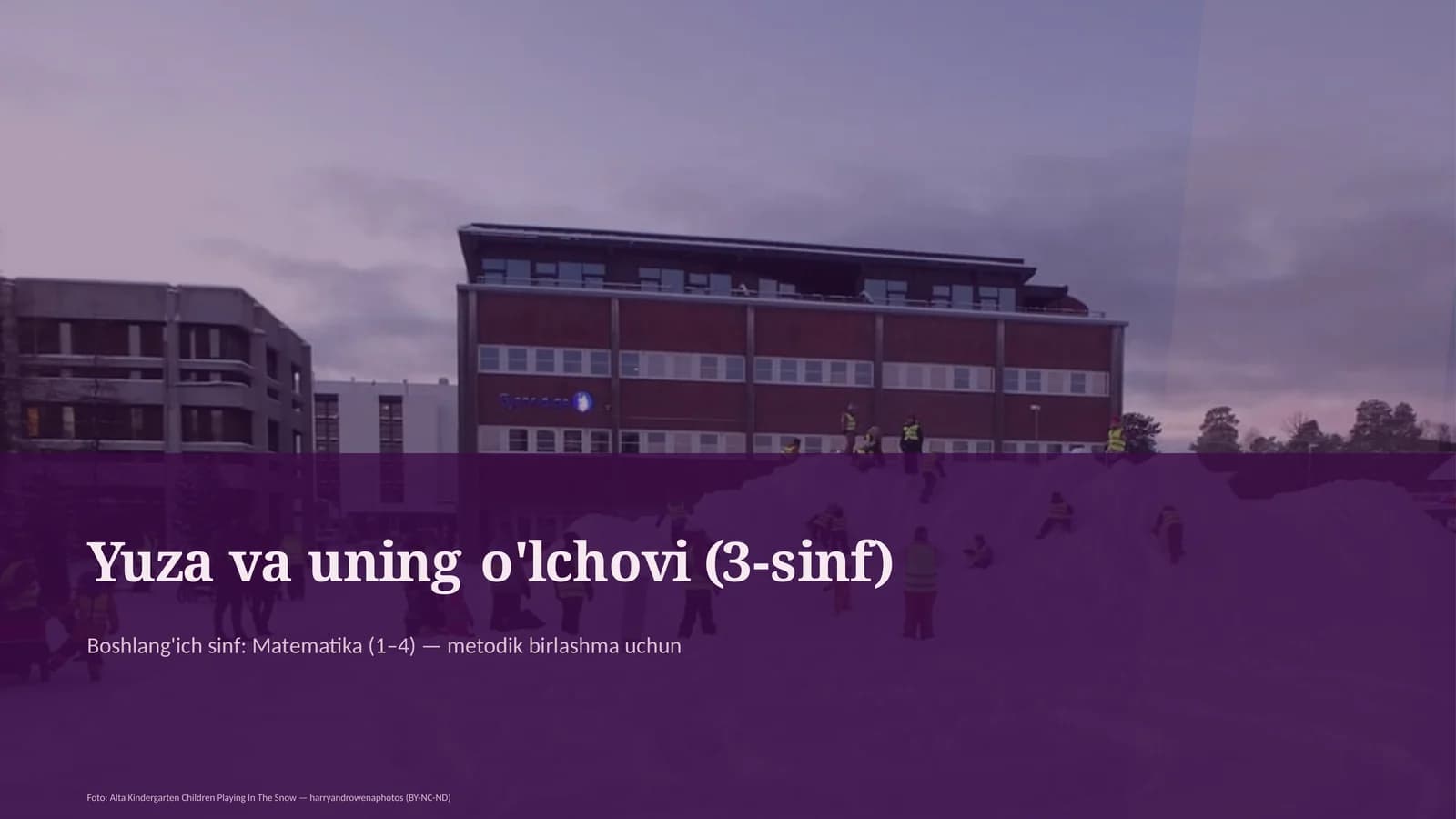 Yuza va uning o'lchovi (3-sinf)