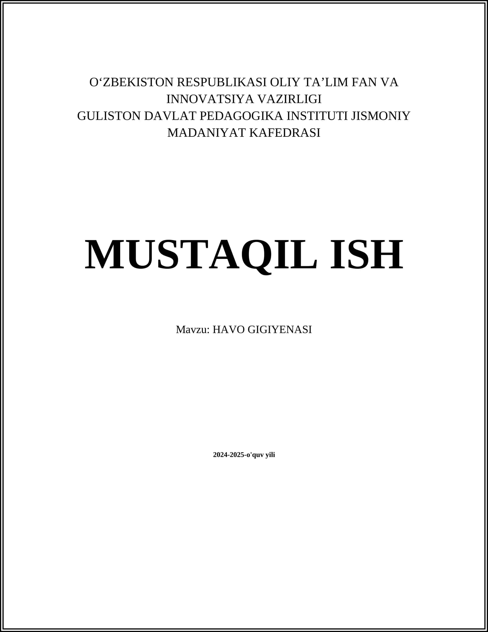 HAVO GIGIYENASI