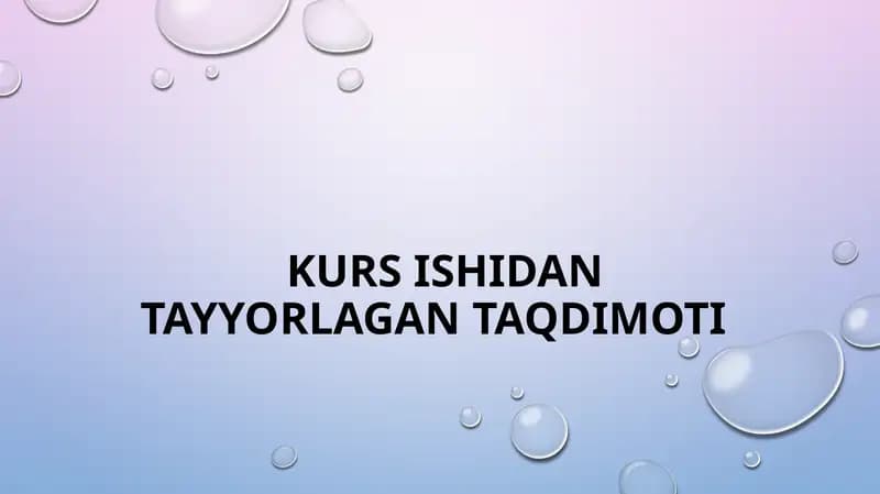 Uzluksiz ekstraksiyalash usulida moddalarni ajratish
