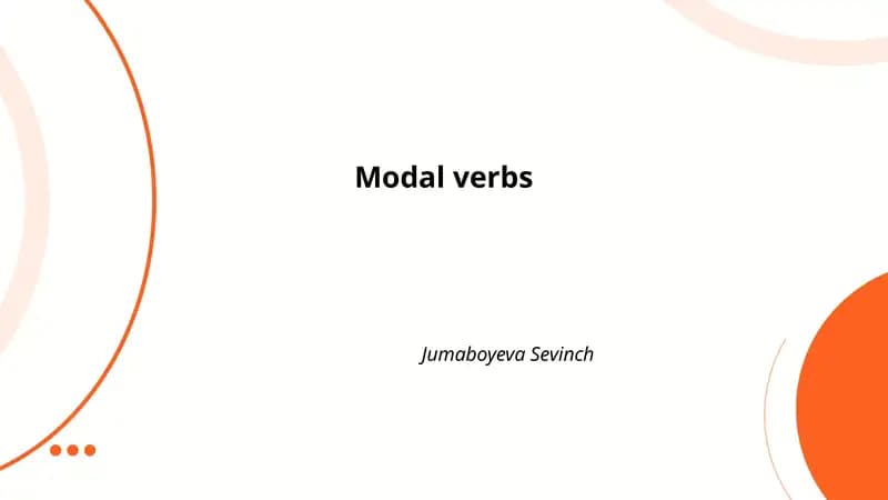 Modal verbs