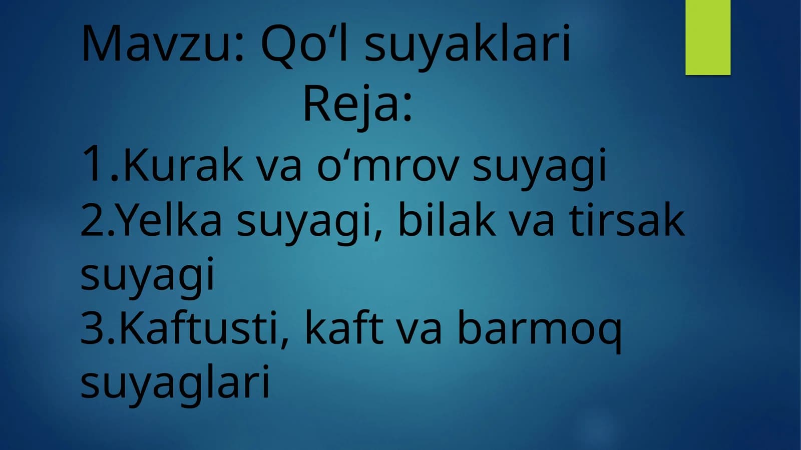 Qoʻlsuyaklari