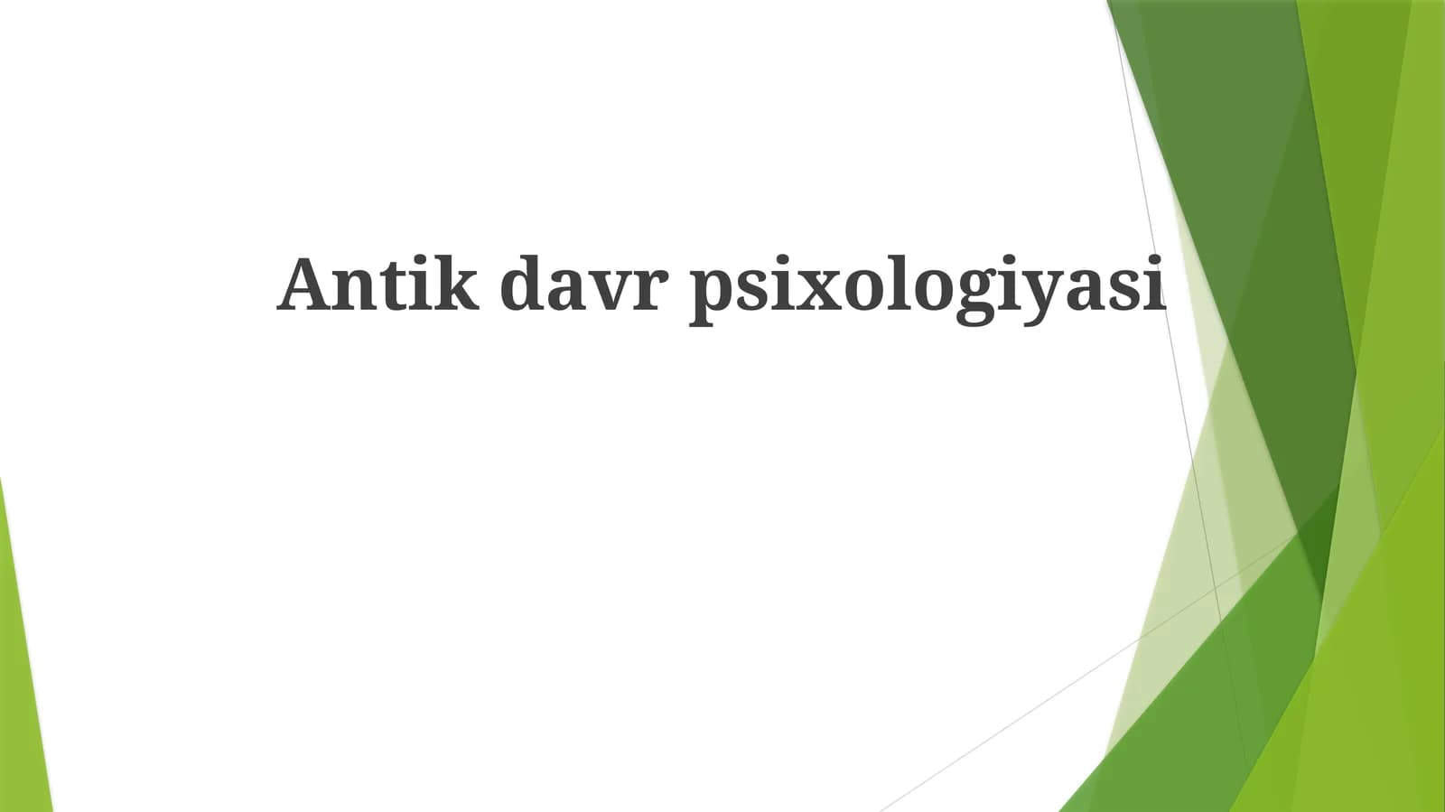 Antikdavr psixologiyasi