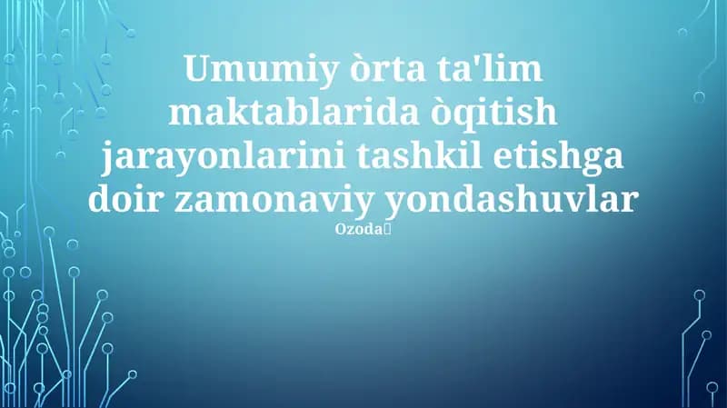 Shaxsiylashtirilgan o'quv yo'llari