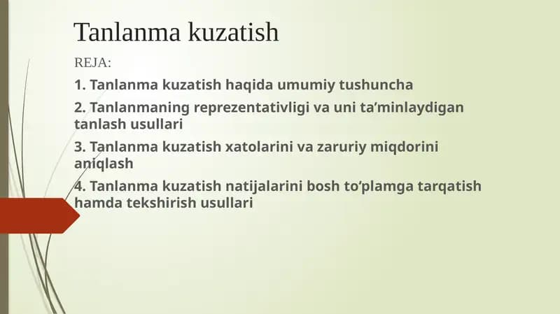 Tanlanma kuzatish