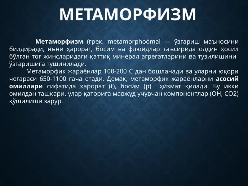 Метаморфизм