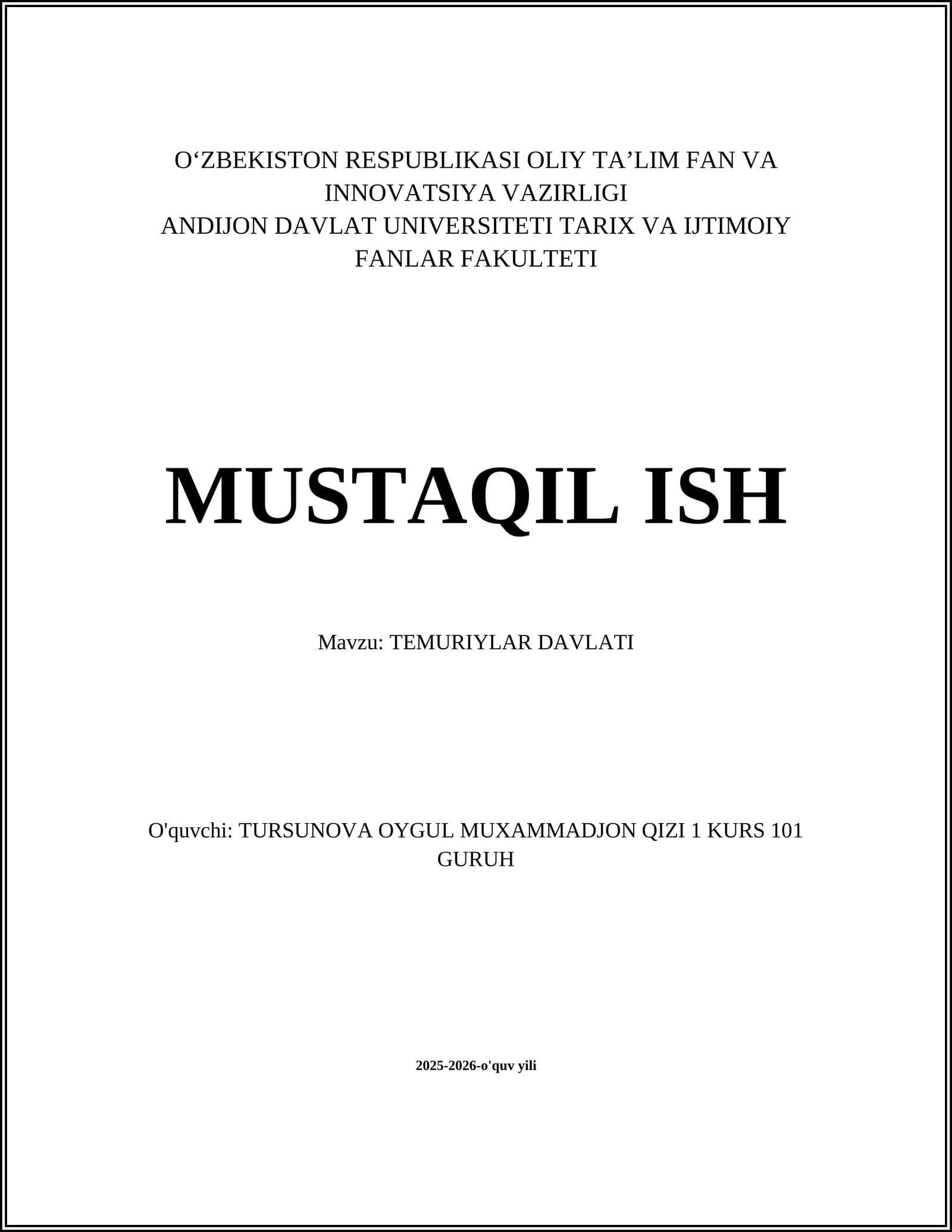 TEMURIYLAR DAVLATI