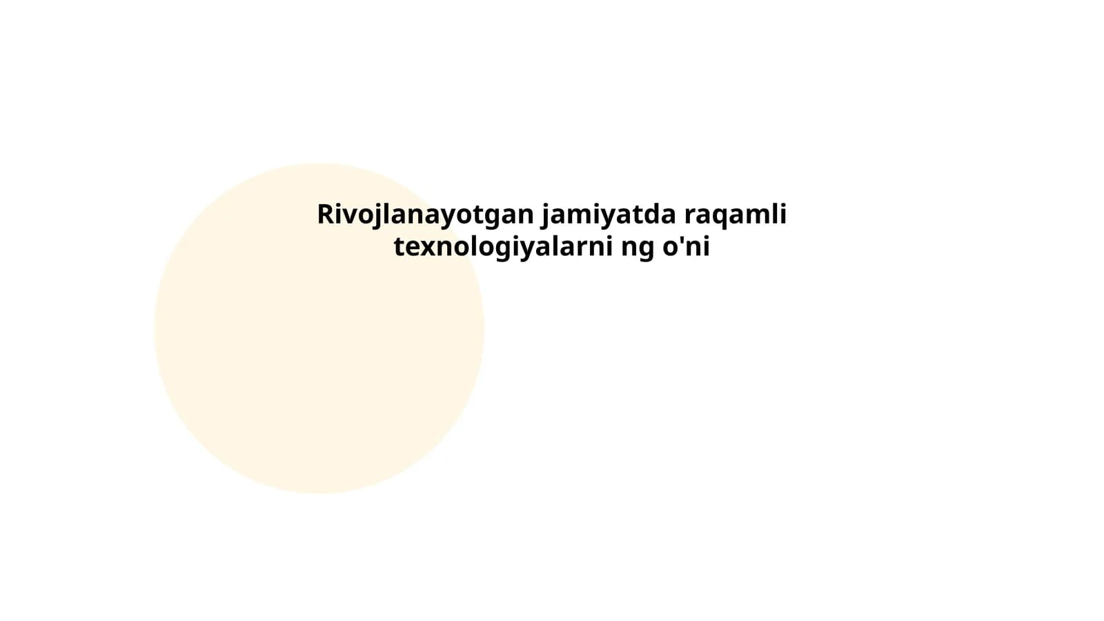 Raqamli texnologiyalarning ta'limda roli