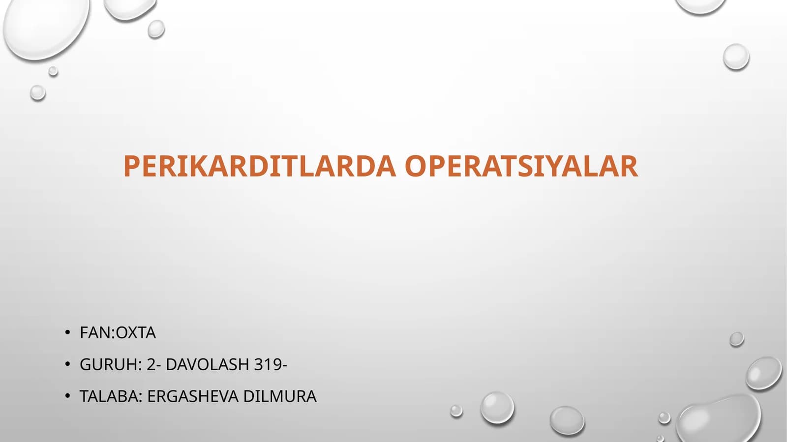 Perikarditlarda operatsiyalar