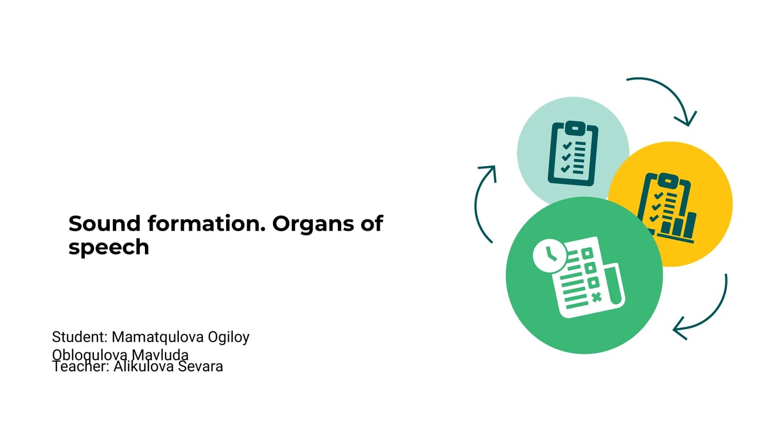 Sound formation. Organs of speech