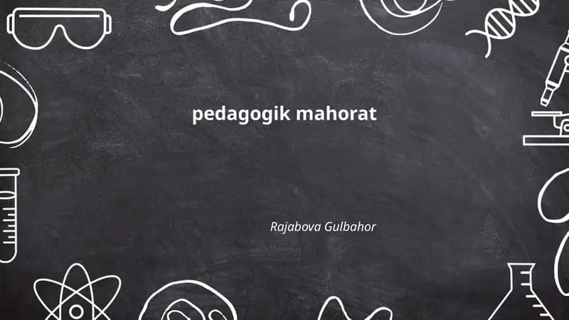 pedagogik mahorat