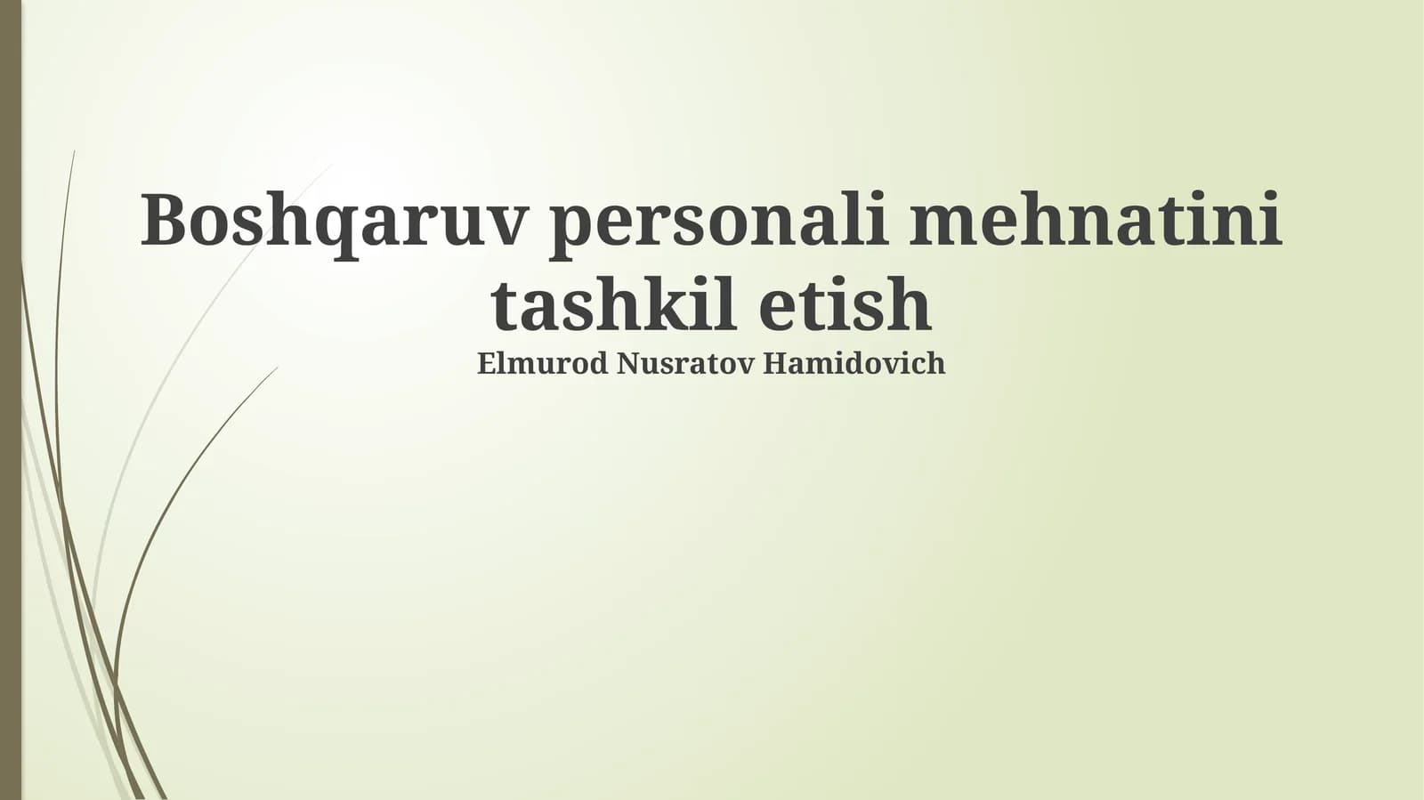 Rahbariy Xodimlar Ishining Tashkiloti