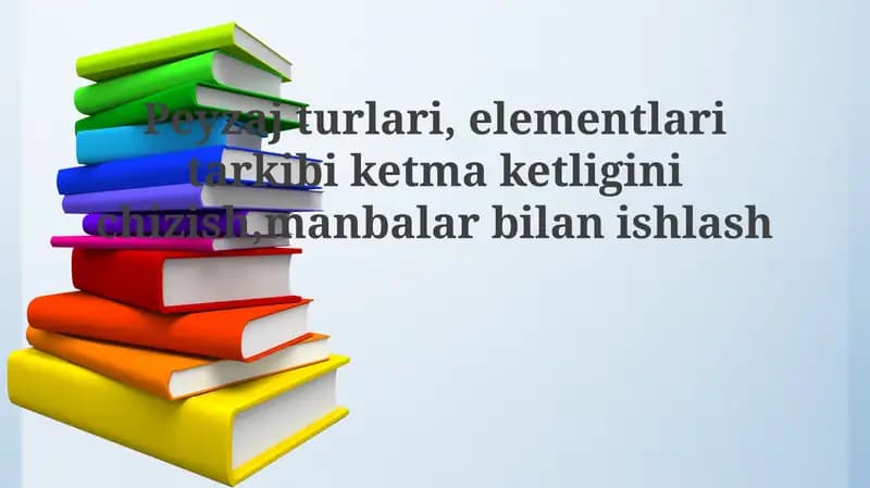 Landshaft turlari