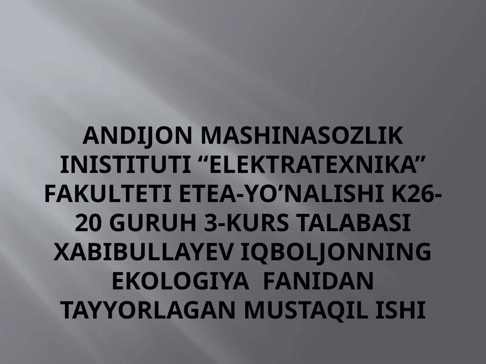 Ekologiya va axloq